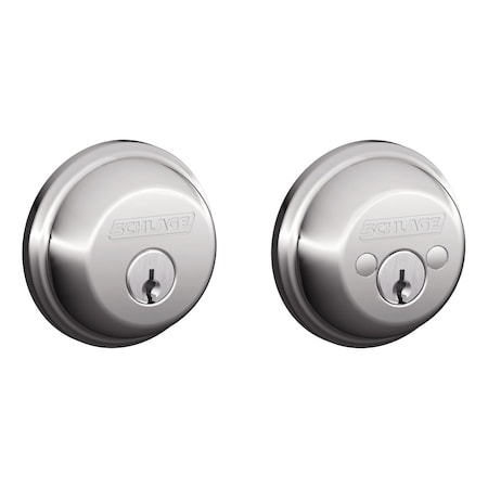 Schlage Residential Grade 1 Double Cylinder Deadbolt Lock, Conventional Cylinder, 5 Pins, Keyed Different, Dual Option L B62 625 KD